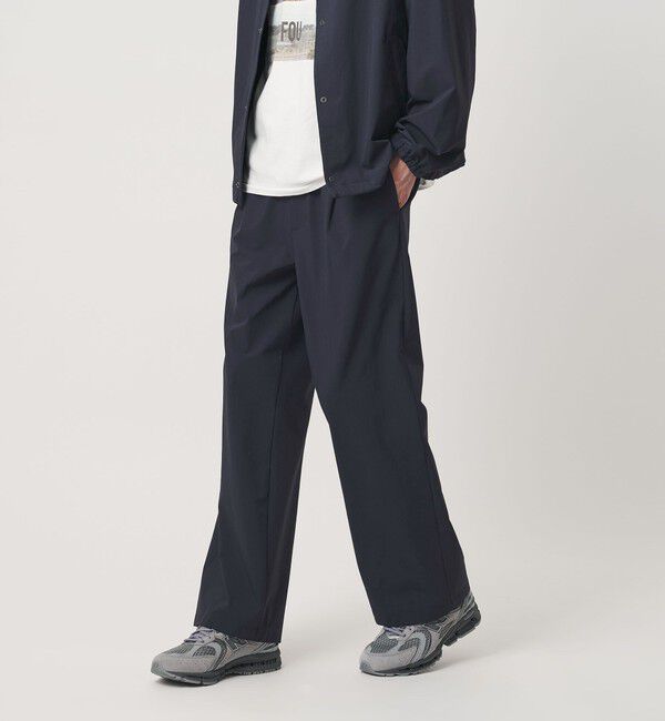 BEAUTY&YOUTH UNITED ARROWS「【WEB限定】360&deg;MASTER 1プリーツ ストレート イージーパンツ NO.8 セットアップ対応 撥水 ストレッチ ウ」|チノ|NAVY