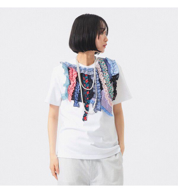 BEAMSBOY「【別注】TORI-TO / 縦フリル Ｔシャツ」|Tシャツ・カットソー|