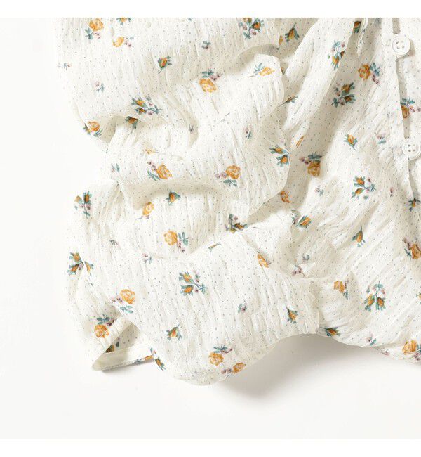 Ray BEAMS 「フラワー プリント シャーリング シャツ　　26SS  花柄 ショート丈 洗える イージーケア 夏 ブラウス」|シャツ・ブラウス|
