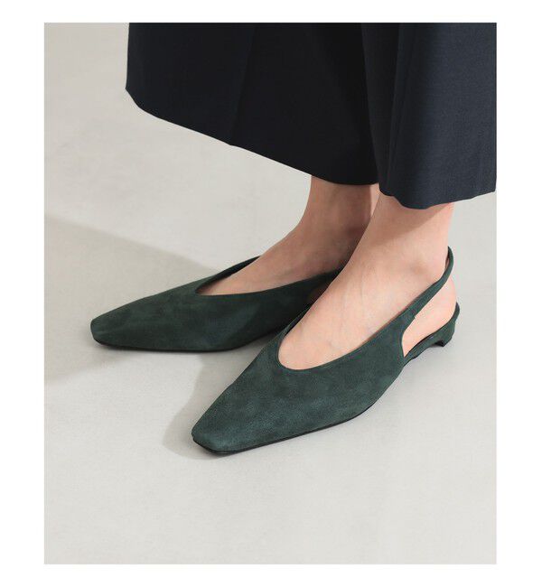 Demi-Luxe BEAMS 「ゴートスエード ミュール」|パンプス|DARK GREEN
