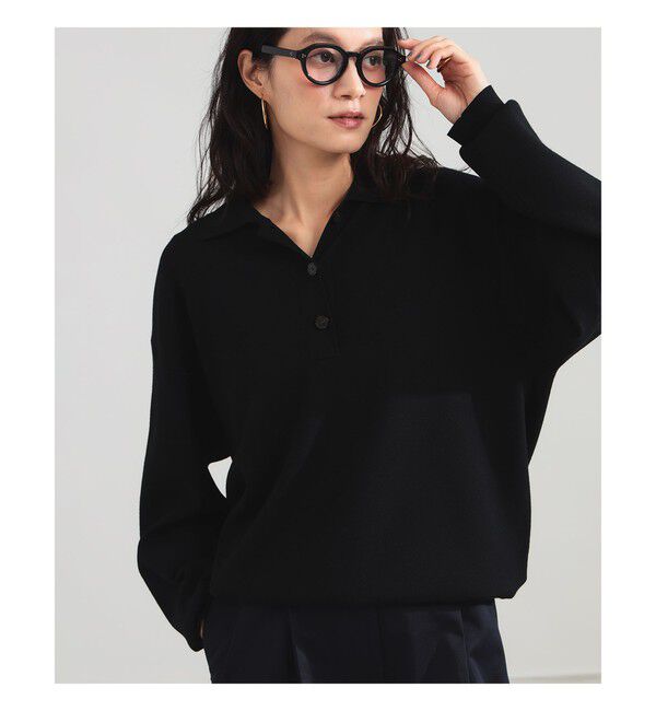 Demi-Luxe BEAMS 「14ゲージ スムース ポロ ニット」|ニット・セーター|