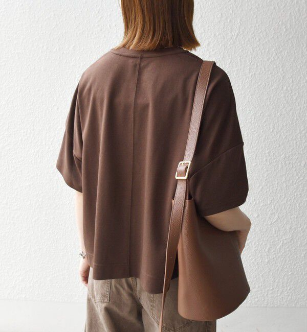 SHIPS any「SHIPS any:〈手洗い可能〉リバークロス ハーフ スリーブ ワイド TEE」|Tシャツ・カットソー|