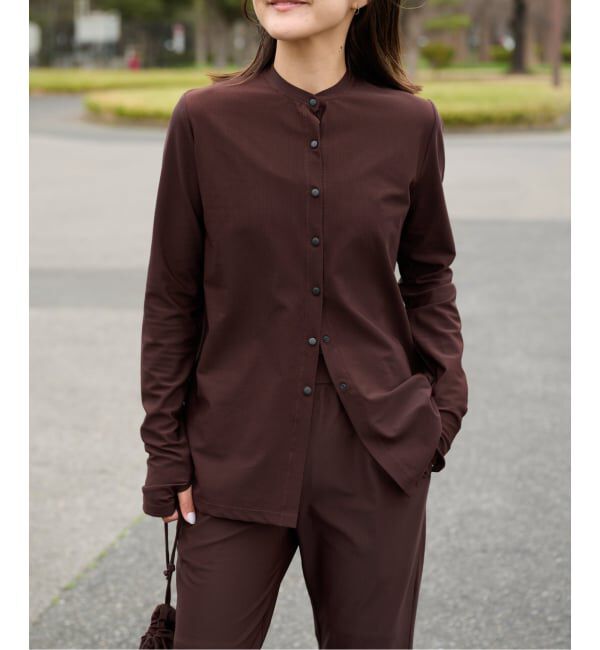 OUTDOOR PRODUCTS Usual Things「ACTIVE WEAR テレコクルーネックスナップカーディガン」|カーディガン|
