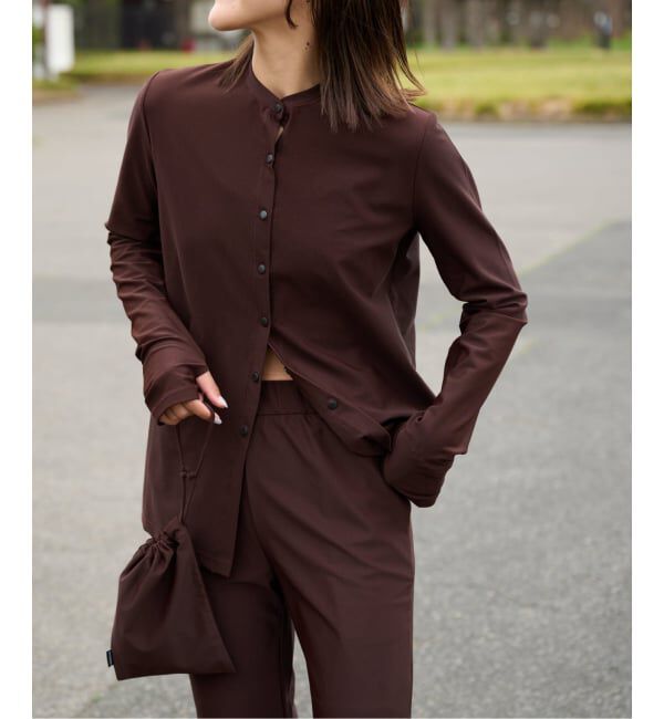 OUTDOOR PRODUCTS Usual Things「ACTIVE WEAR テレコクルーネックスナップカーディガン」|カーディガン|