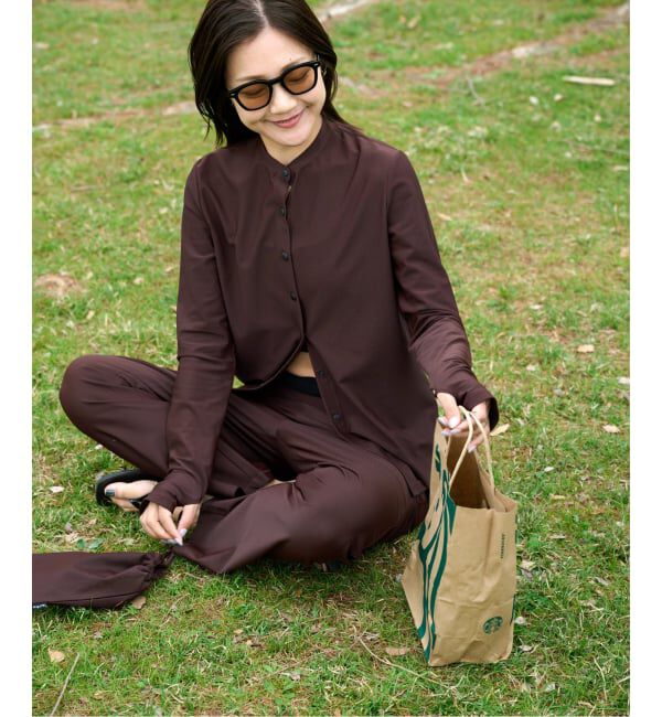 OUTDOOR PRODUCTS Usual Things「ACTIVE WEAR テレコクルーネックスナップカーディガン」|カーディガン|