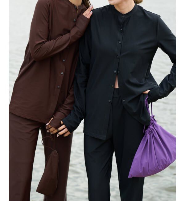 OUTDOOR PRODUCTS Usual Things「ACTIVE WEAR テレコクルーネックスナップカーディガン」|カーディガン|