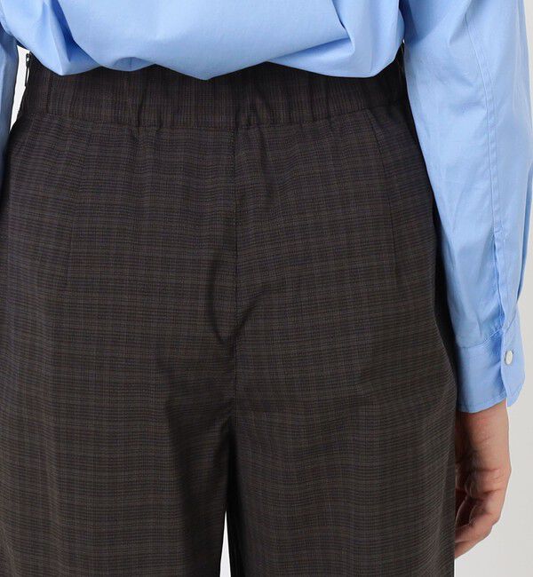 MACPHEE「ポリエステルウールストレッチチェック フレアパンツ」|その他|