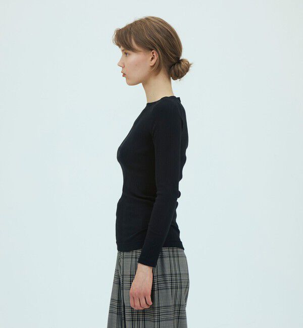 GALERIE VIE「コットンランダムリブ ボートネックプルオーバー」|Tシャツ・カットソー|