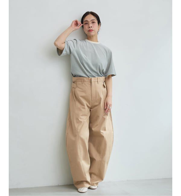 IENA LA BOUCLE「IENA LA BOUCLE ベロアボーダーTシャツ」|Tシャツ・カットソー|