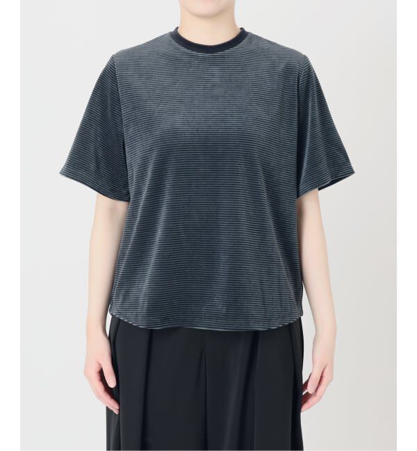 IENA LA BOUCLE「IENA LA BOUCLE ベロアボーダーTシャツ」|Tシャツ・カットソー|