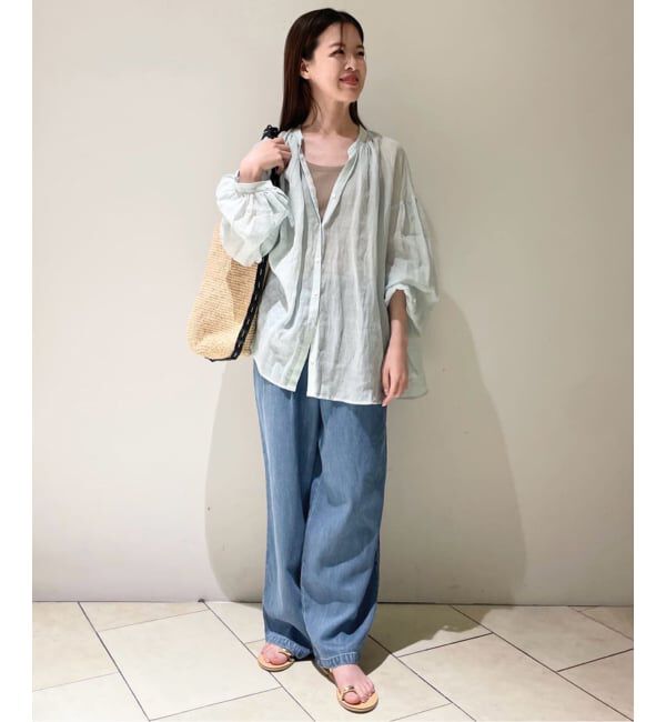 SLOBE IENA「《WEB限定/3サイズ展開/追加5》LEDENIM TUCK TROUSERデニム」|デニム|