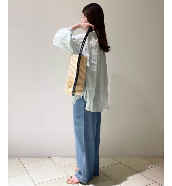 SLOBE IENA「《WEB限定/3サイズ展開/追加5》LEDENIM TUCK TROUSERデニム」|デニム|