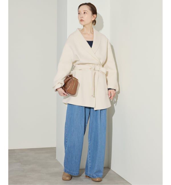 SLOBE IENA「《WEB限定/3サイズ展開/追加5》LEDENIM TUCK TROUSERデニム」|デニム|