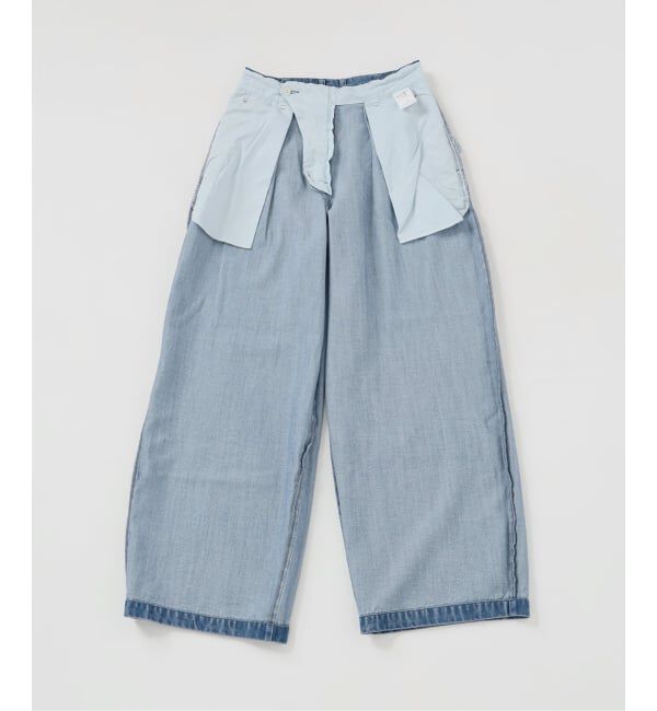 SLOBE IENA「《WEB限定/3サイズ展開/追加5》LEDENIM TUCK TROUSERデニム」|デニム|