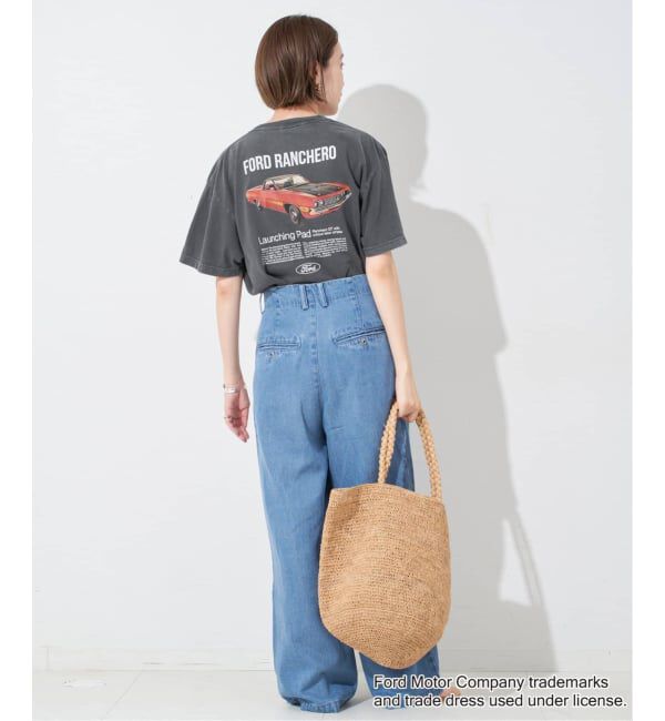 SLOBE IENA「《WEB限定/3サイズ展開/追加6》LEDENIM TUCK TROUSERデニム」|デニム|