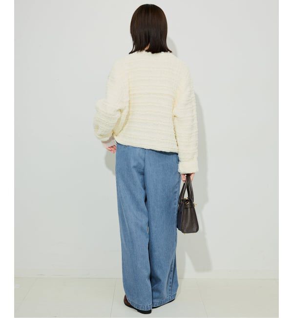 SLOBE IENA「《WEB限定/3サイズ展開/追加6》LEDENIM TUCK TROUSERデニム」|デニム|