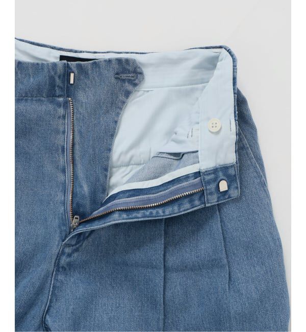 SLOBE IENA「《WEB限定/3サイズ展開/追加6》LEDENIM TUCK TROUSERデニム」|デニム|