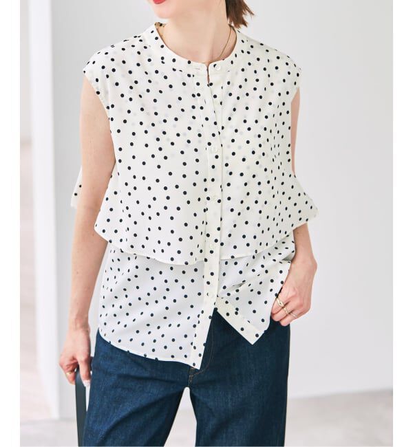 Spick and Span「ドットノースリブラウス」|シャツ・ブラウス|