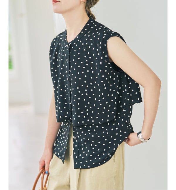 Spick and Span「ドットノースリブラウス」|シャツ・ブラウス|