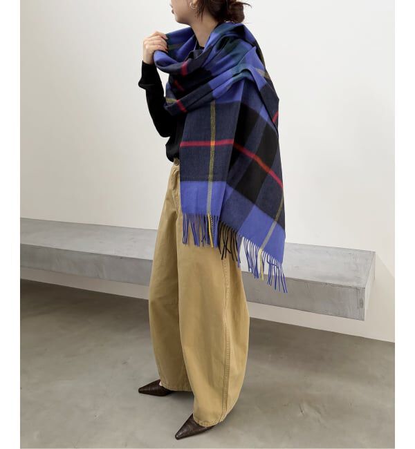 Spick and Span「《予約》Spick & Span カシミヤチェックストール」|ストール|
