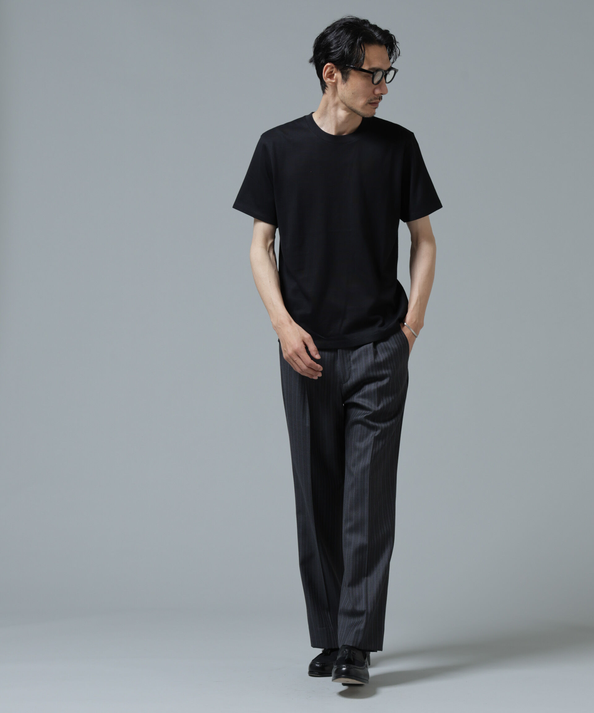 NANO universe「Anti Soaked(R) 汗染み防止 ミドルウェイト 7.1oz レギュラーシルエットTシャツ」|Tシャツ・カットソー|