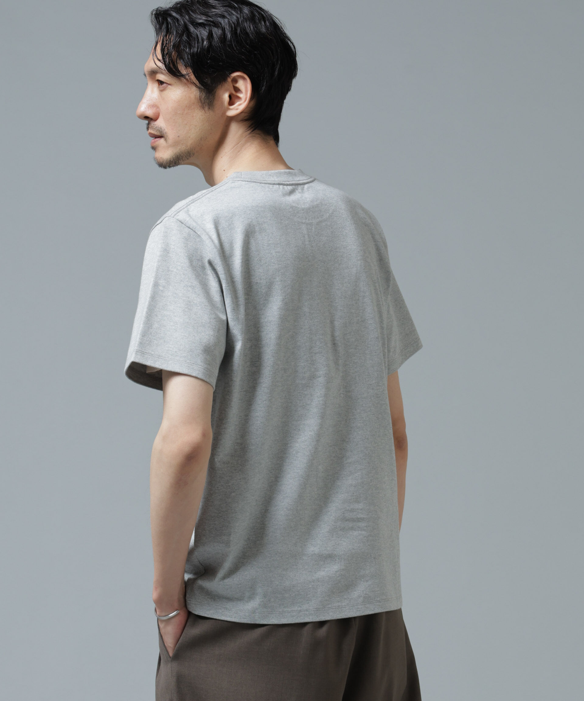 NANO universe「Anti Soaked(R) 汗染み防止 ミドルウェイト 7.1oz レギュラーシルエットTシャツ」|Tシャツ・カットソー|