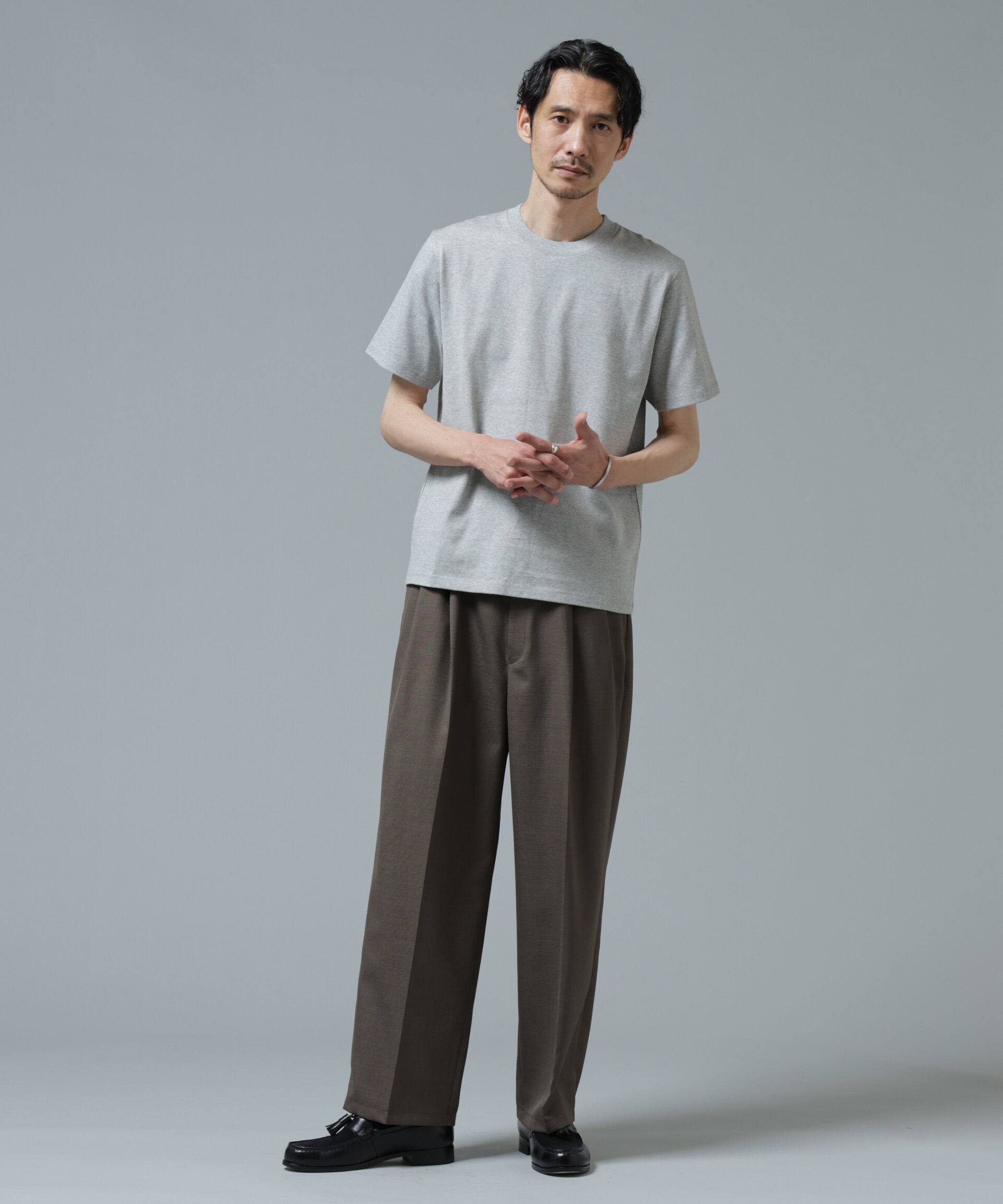 NANO universe「Anti Soaked(R) 汗染み防止 ミドルウェイト 7.1oz レギュラーシルエットTシャツ」|Tシャツ・カットソー|