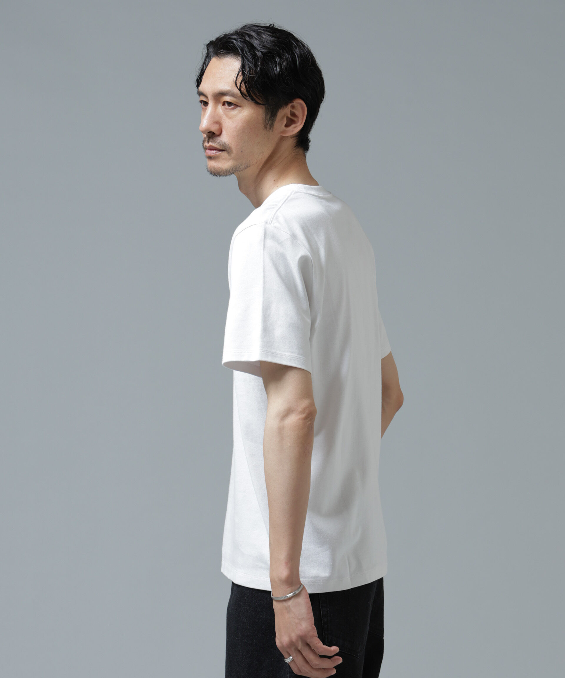 NANO universe「Anti Soaked(R) 汗染み防止 ミドルウェイト 7.1oz レギュラーシルエットTシャツ」|Tシャツ・カットソー|