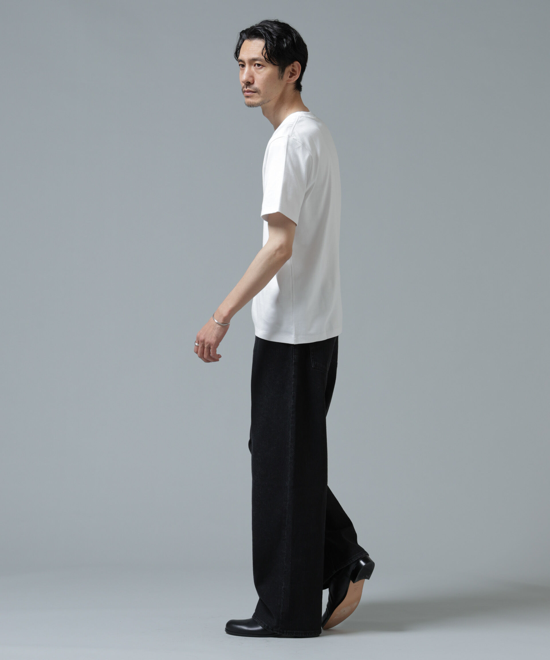 NANO universe「Anti Soaked(R) 汗染み防止 ミドルウェイト 7.1oz レギュラーシルエットTシャツ」|Tシャツ・カットソー|