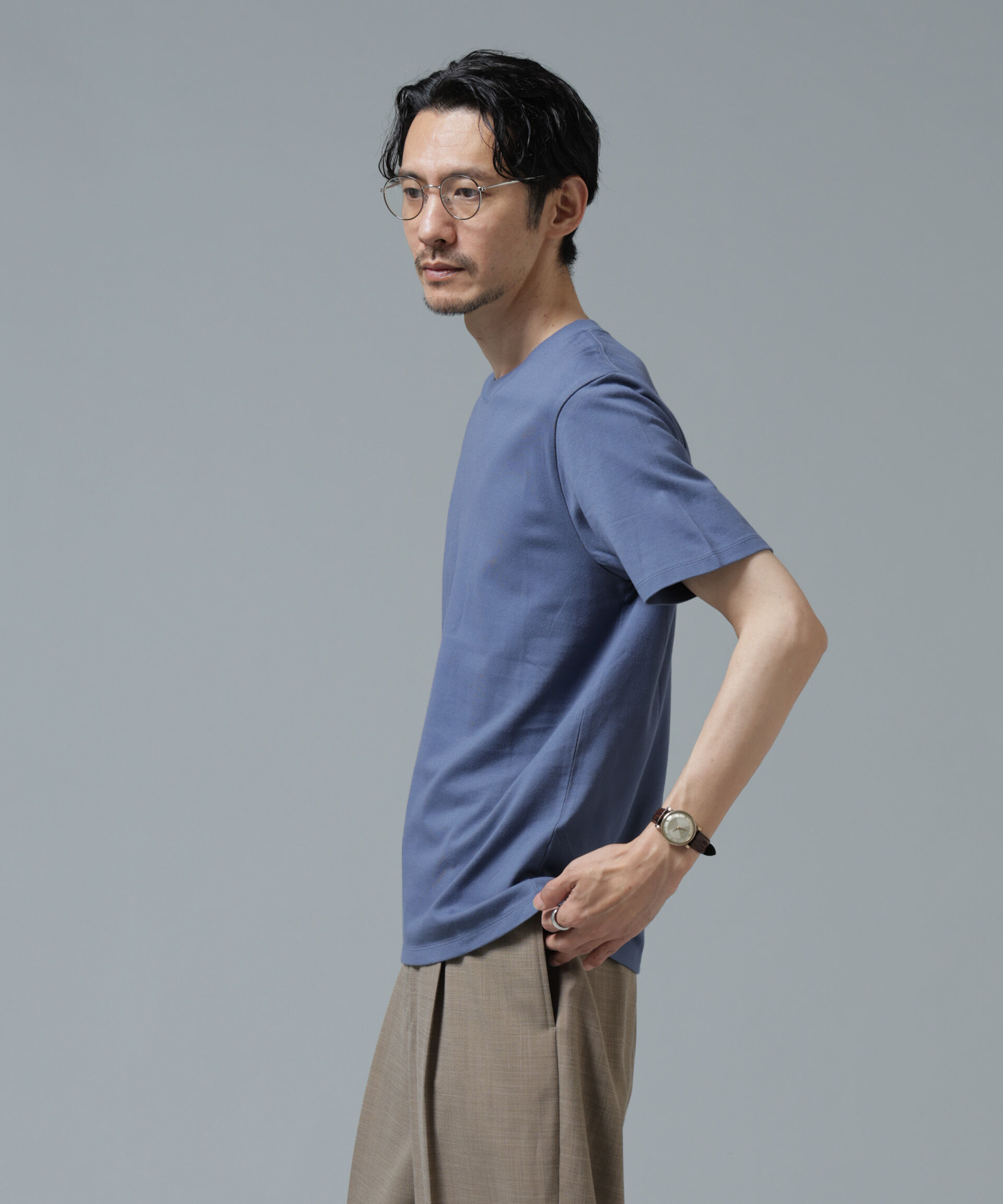NANO universe「Anti Soaked(R) 汗染み防止 ミドルウェイト 7.1oz レギュラーシルエットTシャツ」|Tシャツ・カットソー|