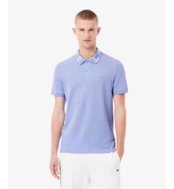 LACOSTE「ジャカードカラーポロシャツ」|ポロシャツ|ライトブルー