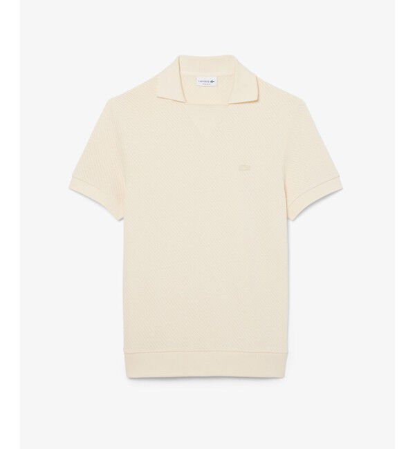 LACOSTE「メッシュニットボタンレスポロシャツ」|ポロシャツ|