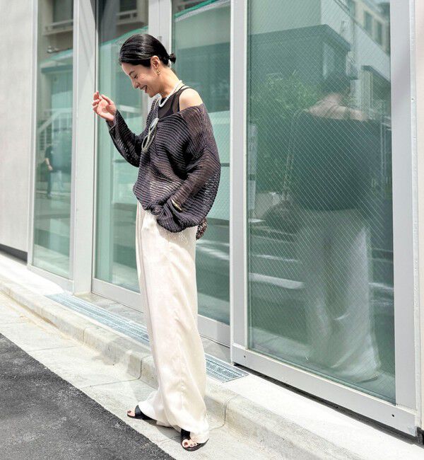 MAQWEL「《セットアップ対応》【MAQWEL/マクウェル】ウォッシャブルサテンパンツ」|その他|