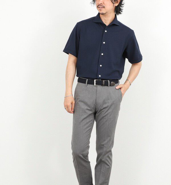 NOLLEY'S goodman「《ビジカジ対応》リンクス イタリアンカラーSS 半袖シャツ26SS」|シャツ・ブラウス|