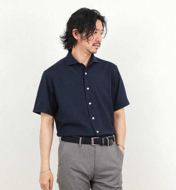 NOLLEY'S goodman「《ビジカジ対応》リンクス イタリアンカラーSS 半袖シャツ26SS」|シャツ・ブラウス|