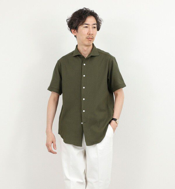 NOLLEY'S goodman「《ビジカジ対応》リンクス イタリアンカラーSS 半袖シャツ26SS」|シャツ・ブラウス|