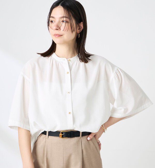 NOLLEY'S「【BECシリーズ】ウォッシャブル袖2ＷAYシアーボイルブラウス」|シャツ・ブラウス|