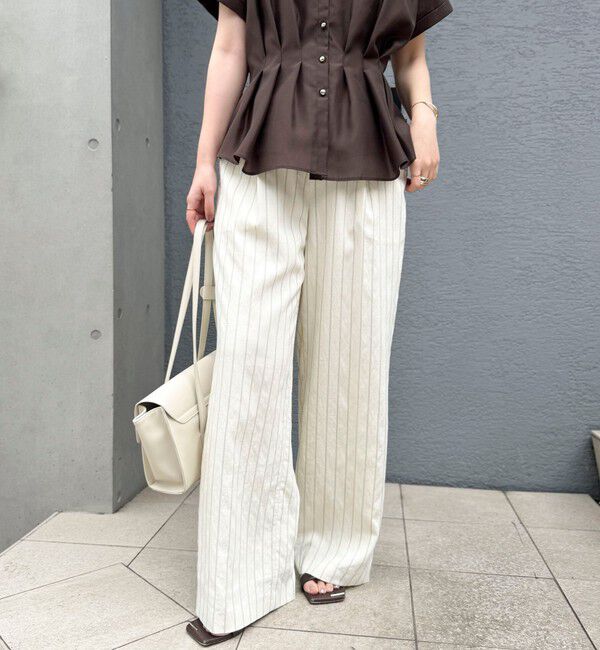 NOLLEY'S sophi「ウォッシャブルストライプタックパンツ」|その他|