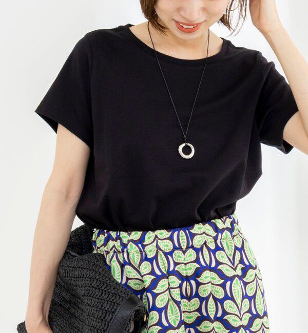 NOLLEY'S「《ノーリーズオリジナル美容Tシャツ》シルクアミノ酸加工Ｔシャツ」|Tシャツ・カットソー|ブラック