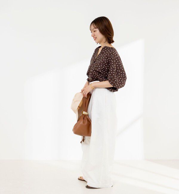 Rie Miller「《接触冷感》ウォッシャブルキャップスリーブプルオーバー」|シャツ・ブラウス|