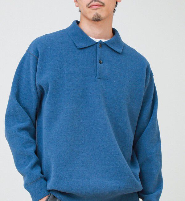 GLOSTER「【洗えるニット】ショートフェザー ポロニット」|ニット・セーター|