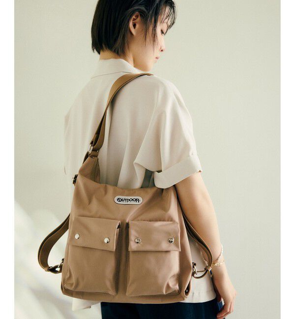 VIS「WEB限定追加【OUTDOOR PRODUCTS】VIS別注 ダブルポケット ショルダーバッグ / マルチWAY」|ショルダー・メッセンジャー|