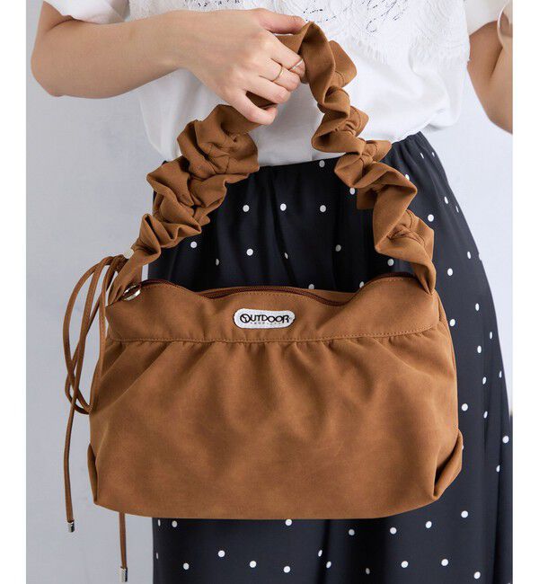 VIS「【OUTDOOR PRODUCTS】VIS別注 スエード ＆ 合皮 フリル ショルダーバッグ / WEB限定カラー」|ショルダー・メッセンジャー|