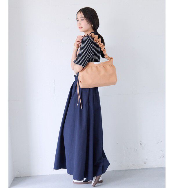 VIS「【OUTDOOR PRODUCTS】VIS別注 スエード ＆ 合皮 フリル ショルダーバッグ / WEB限定カラー」|ショルダー・メッセンジャー|