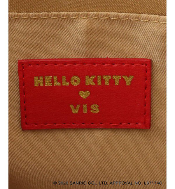 VIS「【HELLO KITTY&times;VIS】日焼けデザイン  ハローキティ雑材トートバッグ」|トートバッグ|