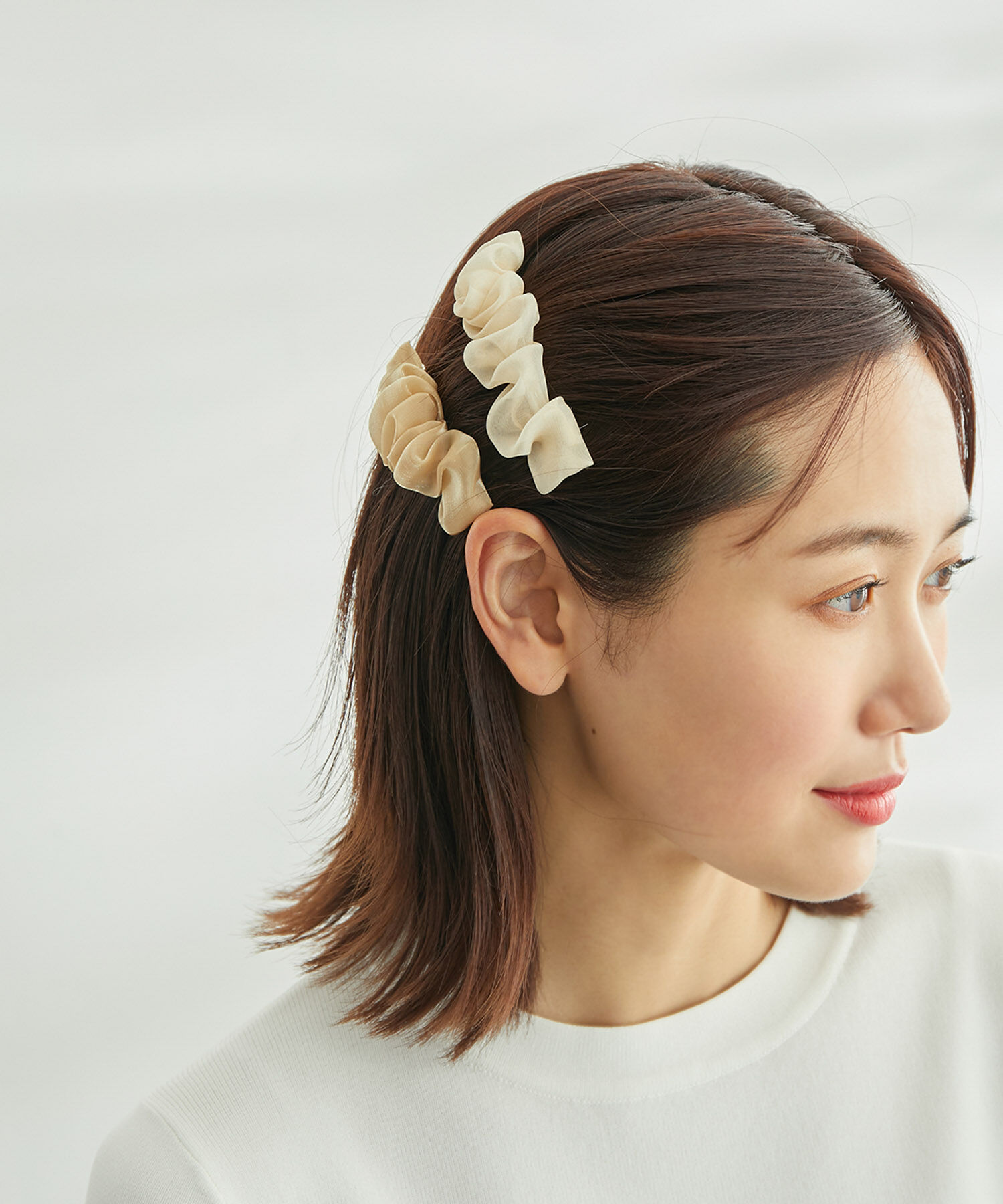 ROPE PICNIC PASSAGE「オーガンジーギャザーヘアバレッタセット」|その他|