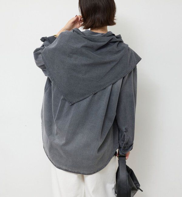  「【スカーフ付き】カシュクールデニムシャツ」|シャツ・ブラウス|