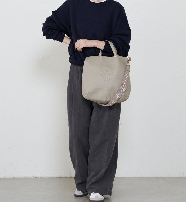  「《本革/510g》スリム2WAYトートバッグ <エンボスモノグラム>」|トートバッグ|