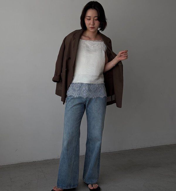  「〈C.L〉ヴィンテージサテンレースキャミ」|シャツ・ブラウス|