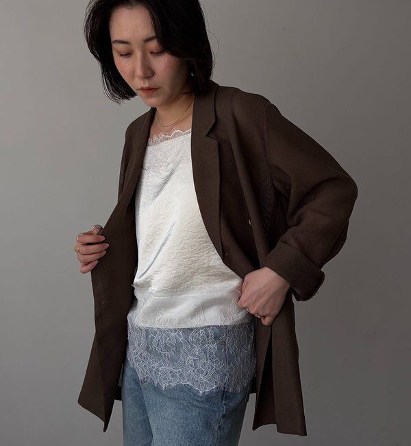  「〈C.L〉ヴィンテージサテンレースキャミ」|シャツ・ブラウス|